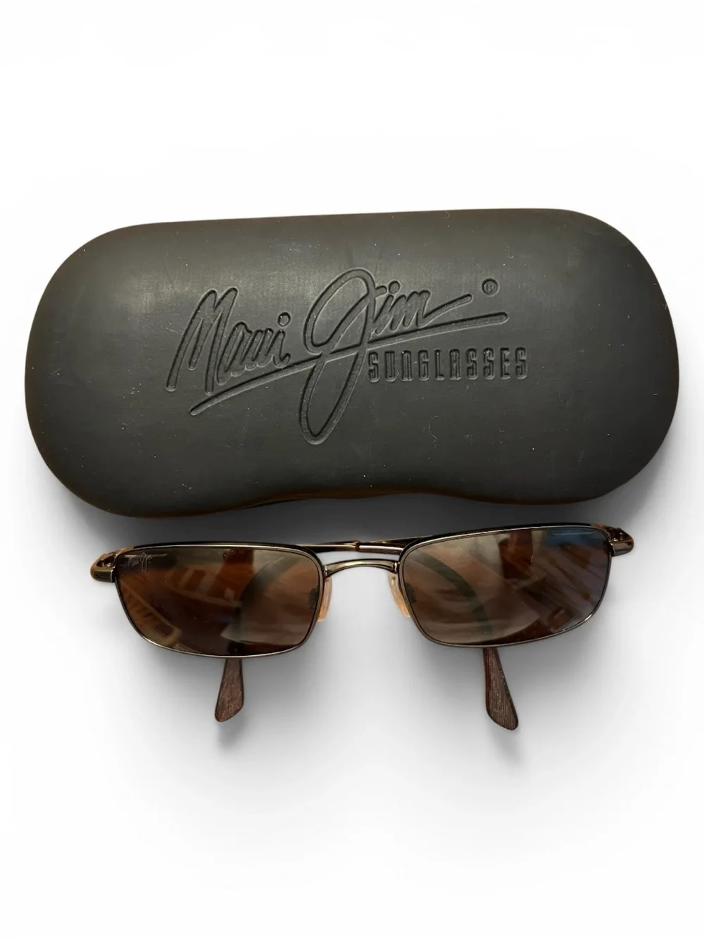 Maui Jim Sunglasses! Dark Brown Metal + Dark Brown Brown Lenses + Original Case